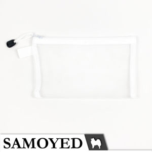 Tempat / Kotak Pensil / Alat Tulis / Kosmetik / Dompet Jaring Transparan / Stationery / Pencil / Pen / Cosmetic Case / Box / Pouch PVC Mesh Samoyed PCCS-M14