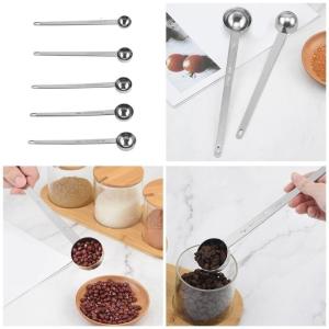 Measuring Spoon 10ml/15ml/20ml/25ml/30ml 304Stainless Steel Long Handle Stirring Spoon Suitable for Kitchen and Cafes