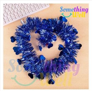 สายรุ้งประดับรูปหัวใจ ยาว 2 เมตร(หนา 7 CM) สายรุ้งปีใหม่ประดับต้นคริสมาสต์ และตกแต่งบ้าน Tinsel