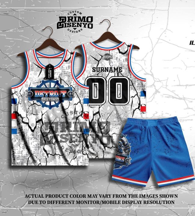 PISTONS 16 BASKETBALL JERSEY full sublimation high quality fabrics