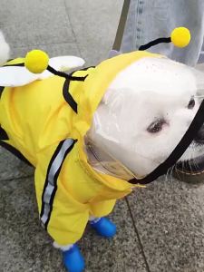 [XS-7XL] Dog raincoat/Dog Clothes/cartoon cute  raincoat/waterproof raincoat /Small medium and large  raincoat