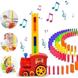 Realeos 60pcs Domino Train Automatically Moving Block Kids Toy Early Learning Educational Toys