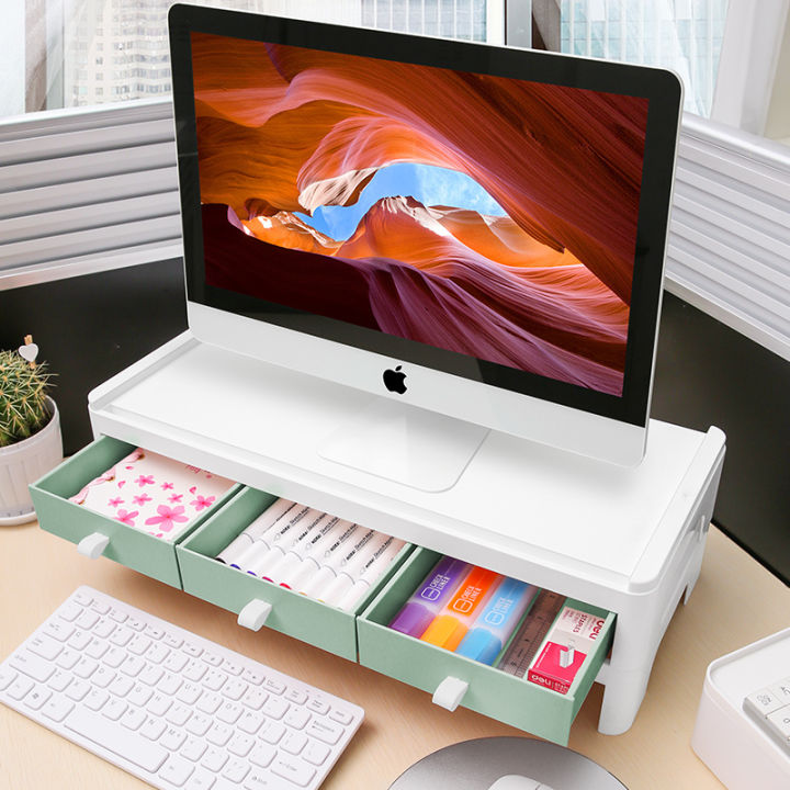 Computer desk computer elevating desk Computer monitor screen increased ...