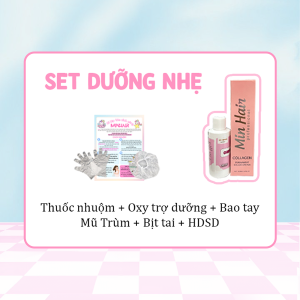 HOÀN TIỀN 15% - Thuốc nhuộm tóc màu tím đentặng kèm oxy trợ dưỡng và bao tay