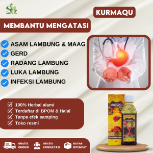 MADU HERBAL PLUS SARI KURMA KURMAQU ORIGINAL Obat Asam Lambung Maag Kronis Nyeri Ulu Hati Sakit Kepala Darah Tinggi Sakit Tenggorokan Mual Muntah Anemia Demam Tipes Daya Tahan Tubuh Penambah HB Darah Penambah Nafsu Makan Penambah Berat Badan