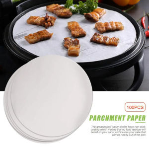100Pcs/Set BBQ Parchment Paper Round Wax Paper For Baking Non-Stick Greaseproof Cake Pizza Home Outdoor Tools20cm