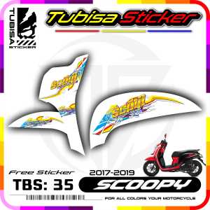 Sticker Striping Variasi Scoopy New 2017/2020 - Decal Stiker Variasi Motor Scoopy New. TBS.35