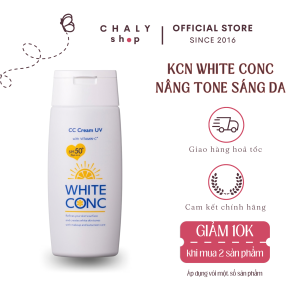 Kem chống nắng nâng tông dưỡng trắng sáng da White Conc White CC UV2 Cream SPF50+ PA++++ 75g Nhật