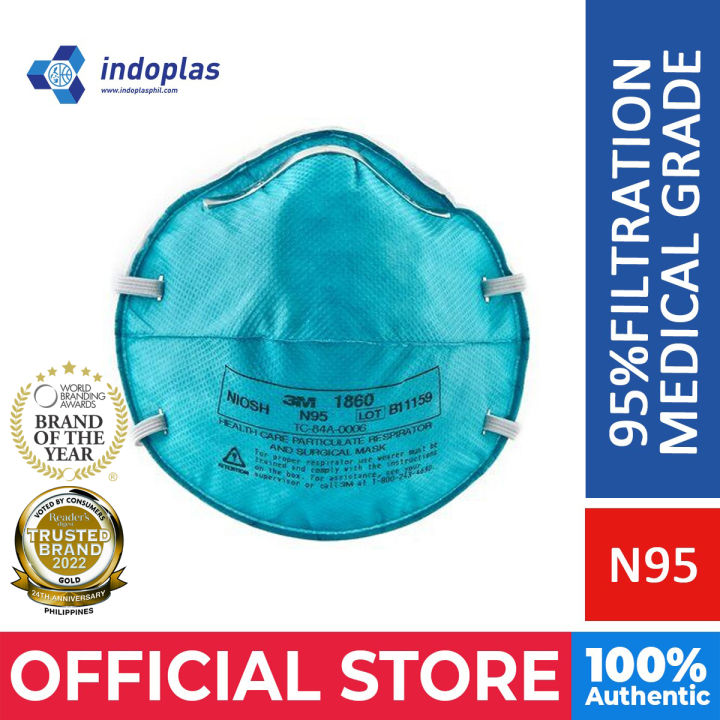 3M 1860 Respirator N95 Face Mask 1's Lazada PH