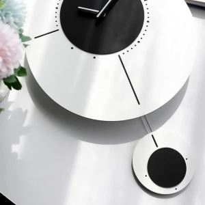 FFBH Luxury Nordic Wall Clocks Durable Quiet Clock Pure Copper Coil Moisture-proof Home Decoration Clock Eco Friendly Materials 7P3H9