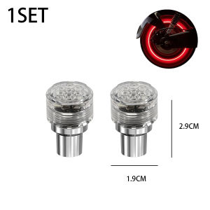 2PCS LED Bicycle Wheel Fluorescent Light Motorcycle Tire Valve Light Cover Decoration Neon Electric Car Modification Accessories