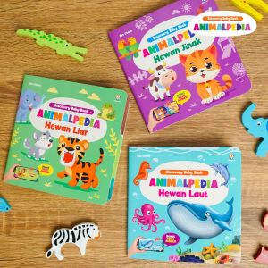 ISI 3 BUKU | Boardbook Discovery Baby Book : Hewan Jinak Hewan Liar dan Hewan Laut Buku Anak tentang Hewan Buku Balita Ziyadbooks