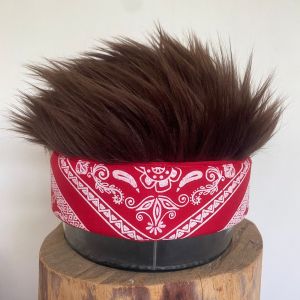 Topi wig rambut palsu motif paisley