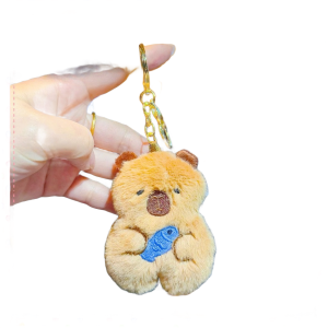 Móc Khóa Thú Bông Capybara Dễ Thương - Gấu Bông Mini Treo Balo Điện Thoại Chìa Khóa - Phụ Kiện Capybara Mềm Mịn Giá Rẻ