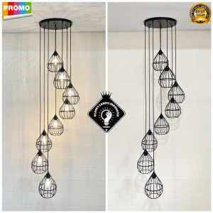 Lampu Gantung Hias Void Tangga Klasik 8 in 1
