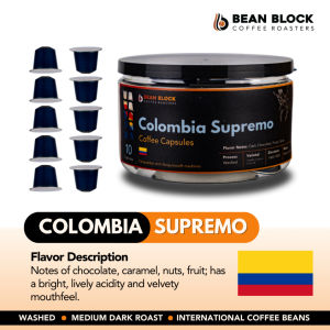 Colombia Supremo Arabica Coffee - 10 Nespresso Compatible Capsules