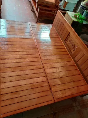 giường ghế gấp gỗ xoan đào phòng khách phòng ngủ