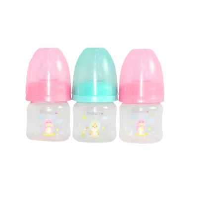 Bebeta Feeding Bottle 2oz Regular Neck Blue 3pcs/pk- Green&Pink