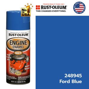 Rust Oleum CERAMIC ENGINE สีสเปรย์ ทนความร้อน พ่นเครื่องยนต์-น้ำเงิน