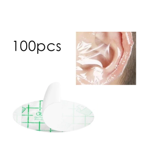 100Pcs Disposable Waterproof Ear Stickers Baby Shower Bath Swimming PU Film Ear Protector Cover