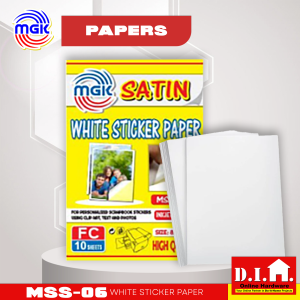 Do It Home MGK MSS-06 White Sticker Paper 10s FC/Legal Satin