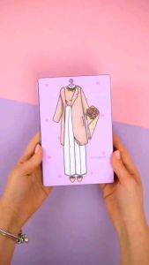 Paper Doll Pink Dress Up Outfit Doll Book/Mainan kertas patung/Mainan kanak_kanak /Kertas patung/Education/Busy Book /Buku Senyap/纸娃娃粉色换装安静书