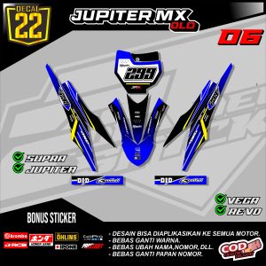 (COD) Sticker Striping JUPITER MX OLD MOTOR RBT BEBEK MODIF SUPERMOTO terbaru Desain Grafis 06