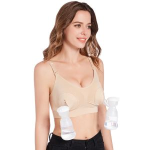 【SG READY STOCK】HandsFree Breast Pump Bra Pumping Nursing Seamless Bra Breastfeeding Bra