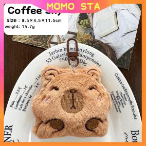 MOMO Cartoon Plush Capybara Keychain Bag Pendant Backpack Decoration For Kid Gift