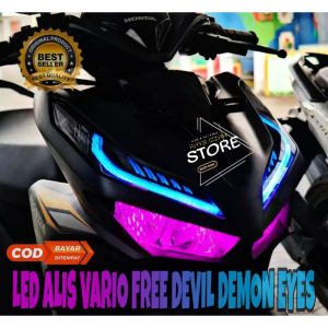 Lampu led alis vario new 125 & 150 premium free demon devil eyes drl vario