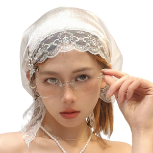 Ren tam giác headscarf mềm mại và thoáng khí headwrap Bandanas cho sử dụng hàng ngày và sự kiện đặc biệt tất cả đều hợp mũ nón