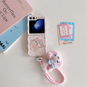 เคส Galaxy Z Flip 4 Z Flip 3 Samsung Z Flip 5เคสสายคล้องข้อมือเคสพร้อมสายคาดกรอบเป็นคลื่นเคสไอโฟนใส่กันกระแทกเข้ากันได้กับเคสฝาพับ Samsung Z 5