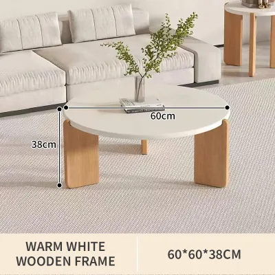 Sofa Table Coffee Table Center Table For Living Room Wooden Round Simple Modern Design Side Table