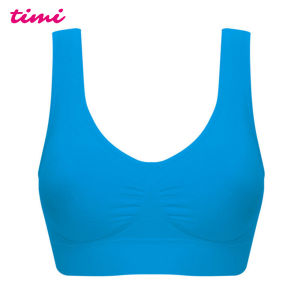 Timi 803 genie bra high quality classic removable insert pads vest-type shockproof sports bra underwear seamless high elastic fabric no wire bra