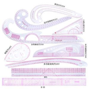 Sewing Ruler Set of 9 Fashion Clear Metric Beginners Tailors Designers for MotherDay Mother Grandmother Gift