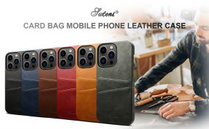 Slim PU Leather Case For Apple iPhone 12 13 14 15 Pro Max 14 15 Plus Luxury Back Cover Card Holder Phone Casing