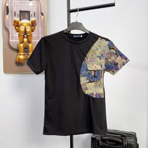 Áo thun nam cổ tròn tay ngắn phối họa tiết chữ sang trọng cá tính chất thun cotton co dãn 4 chiều mẫu mới giá rẻ DV-FASHION