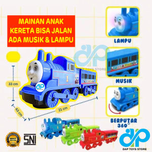 Mainan Anak Kereta Bisa Jalan Ada Musik & Lampu / Mainan Kereta Thom / Mainan Kereta Bump and Go