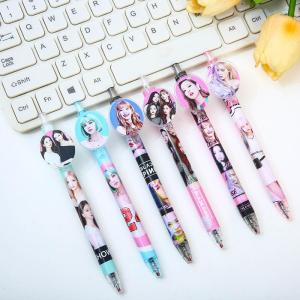 Pulpen Mekanik Pulpen Gel 0.5mm Kartun 3D Blackpink Bts Sanrio Mymelody Kuromi Cinnamoroll Tinta Hitam