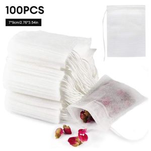 100Pcs/lot Disposable Tea Bags Empty Tea Bag with String Heal for Loose Leaf Tea Coffee Filter Bags