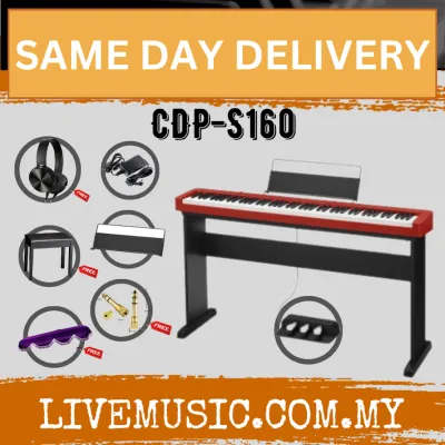 Casio CDP-S160 88-key Digital Piano with Stand Bench & Headphone - Red ( CDPS160 / CDP S160 )