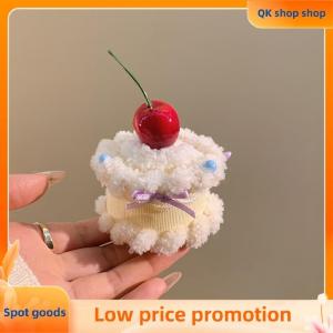 ✨QK shop✨ Cute Cherry Cake Hair Clip Womens Birthday Hat Headwear Hairpin Photography Atmosphere Sense Props Hair Accessories Gift