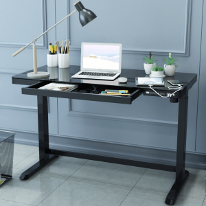 Electric Height-Adjustable Desk MFC (ET-118 Series / SmartTech Edition) Standing & Sitting Table / Home Office Furniture