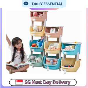 【DAILY ESSENTIAL】 881 Toy Storage Rack with Wheels - 2 / 3 / 4 Tiers