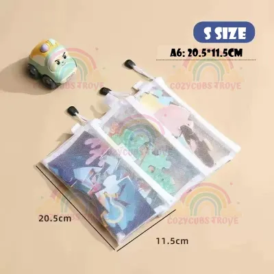 【SG STOCK】Jigsaw Puzzle Toy Storage Transparent Mesh Zipper Bag/Pouch Washable Nylon A4/A5/A6