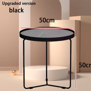 L&Q Coffee table Italian light luxury small round iron coffee table home modern simple coffee table