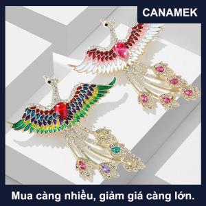 【CANAMEK】 Thời trang Rhinestone bay Phượng trâm cài cho phụ nữ quần áo áo trang sức accessries Quà Tặng