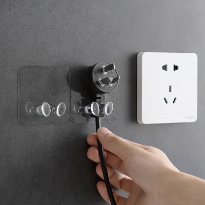 Bộ 20 Nẹp Dán Tường Cố Định Dây Điện Chống Rối Trong Suốt - Kẹp Giữ Dây Cáp Sạc Cố Định Nút Giữ Dây Điện (Có Keo Dán 3M)