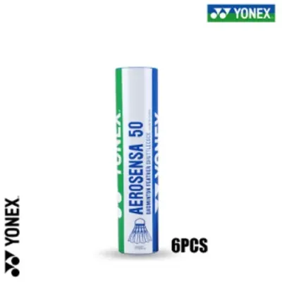 YONEX AS50 การฝึกแบดมินตันสำหรับเกมในร่มกลางแจ้ง 12 ชิ้นลูกขนไก่ขนห่าน