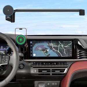 Phone Charger Mount for Toyota Camry LE/SE 2025-2026 with 12.3 Inch Screen    Wireless Phone Charger Holder Strong Magnets -Style No View Obstruction
